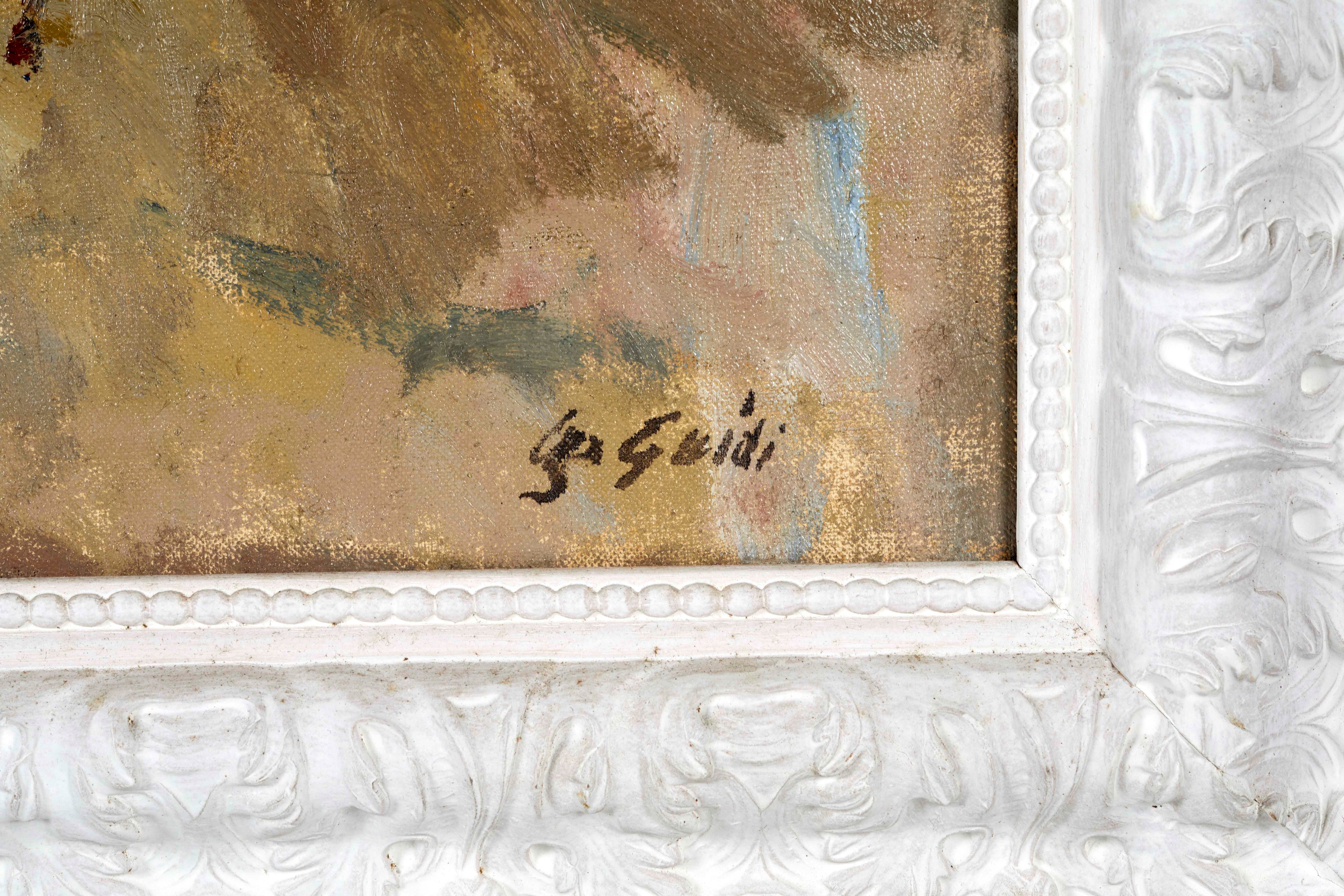 Ugo Guidi - Vaso di fiori, olio su tela