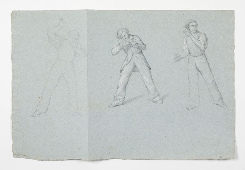 "Studio di uomo"  - Matita su carta - Asta Antiquariato, Dipinti Antichi e Arti Decorative con una Selezione di Arti d'Oriente e d'Africa - Fidelis Auctions