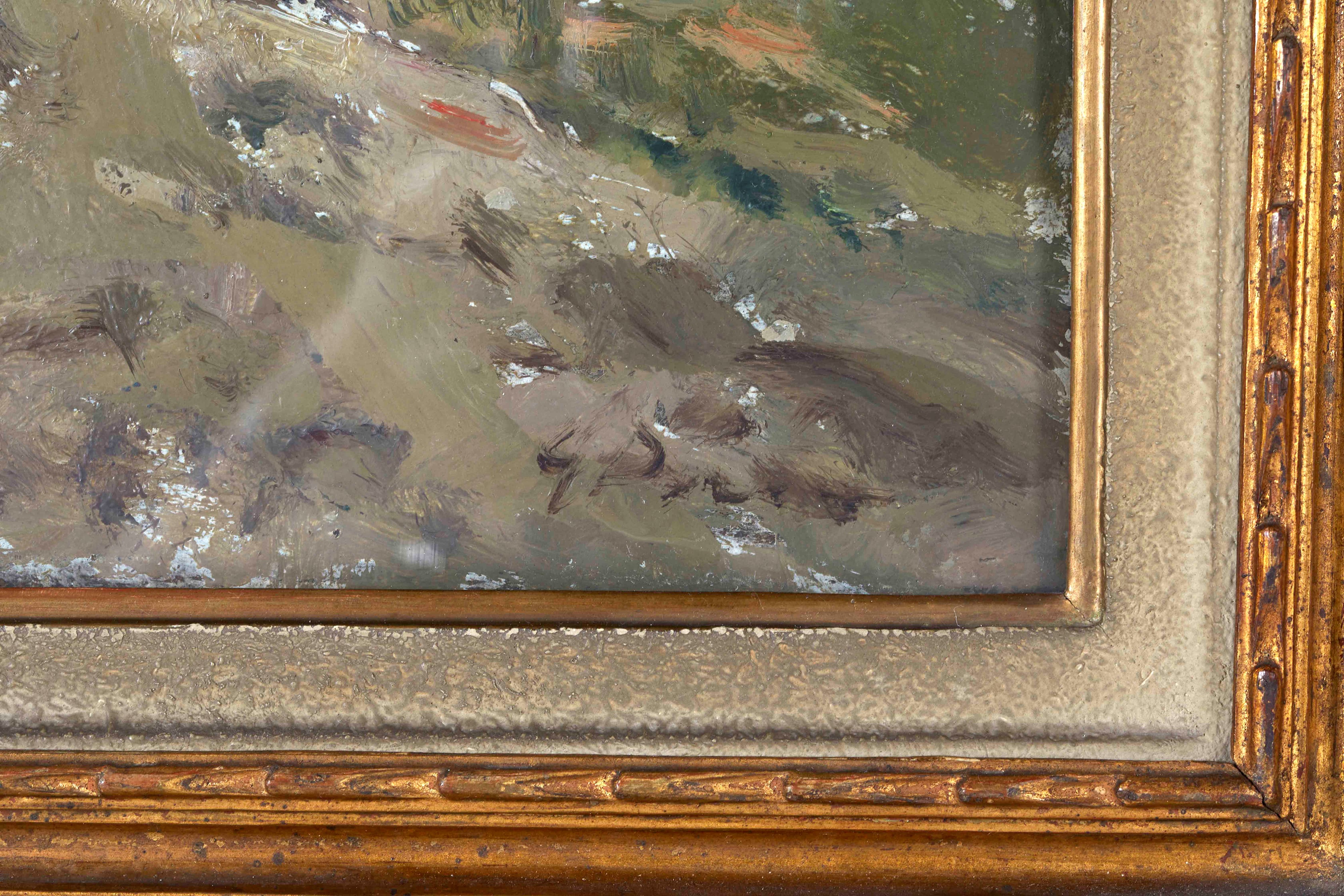 Guglielmo Pizzirani - Paesaggio, olio su tavola