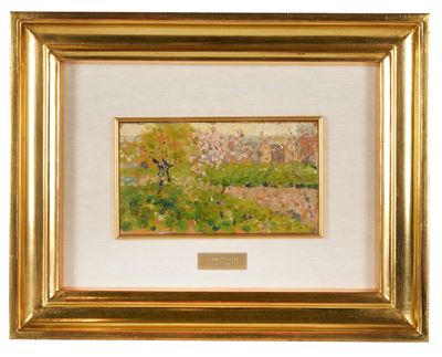 Paesaggio, olio su tavola