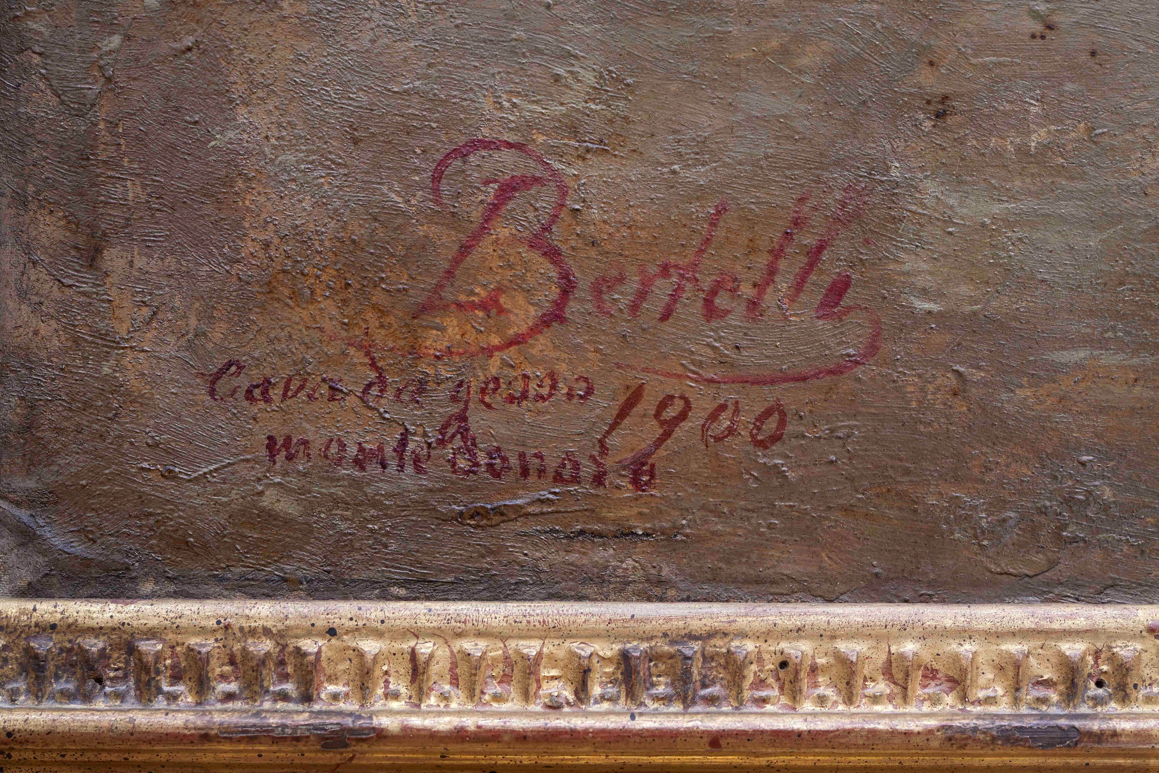 Luigi Bertelli - Cave di gesso a Monte Donato, olio su tela
