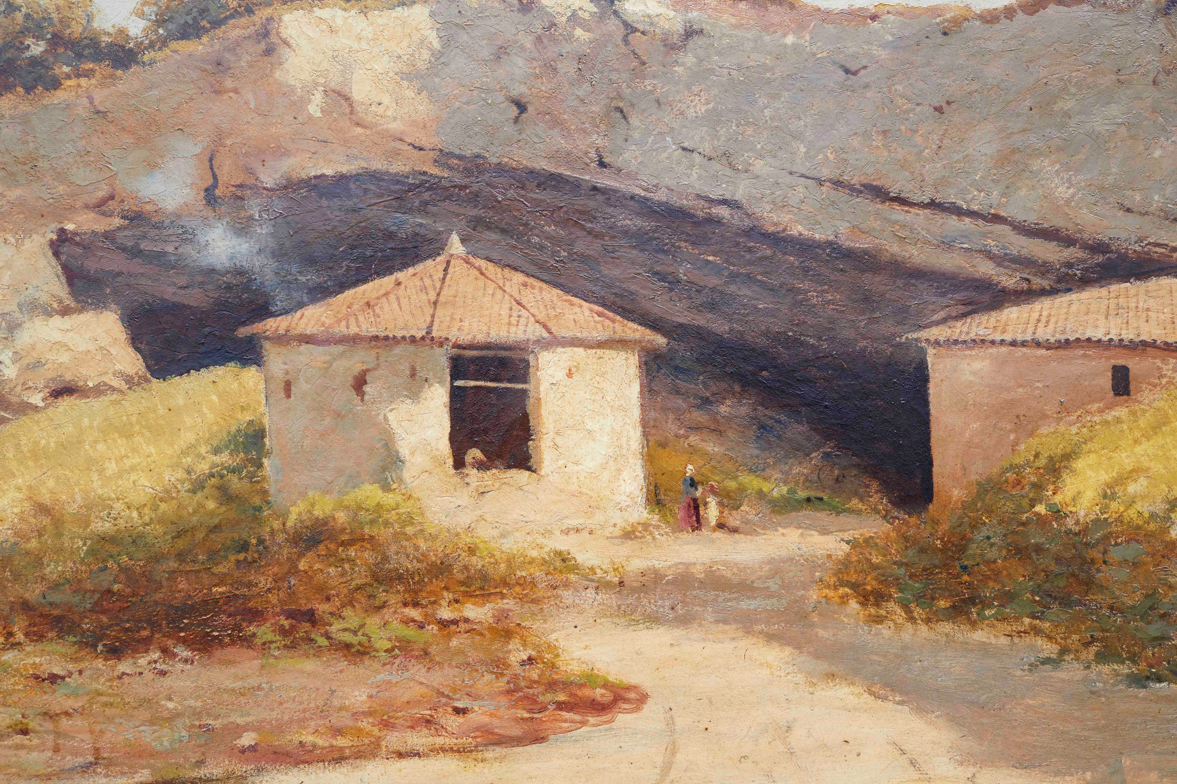 Luigi Bertelli - Cave di gesso a Monte Donato, olio su tela