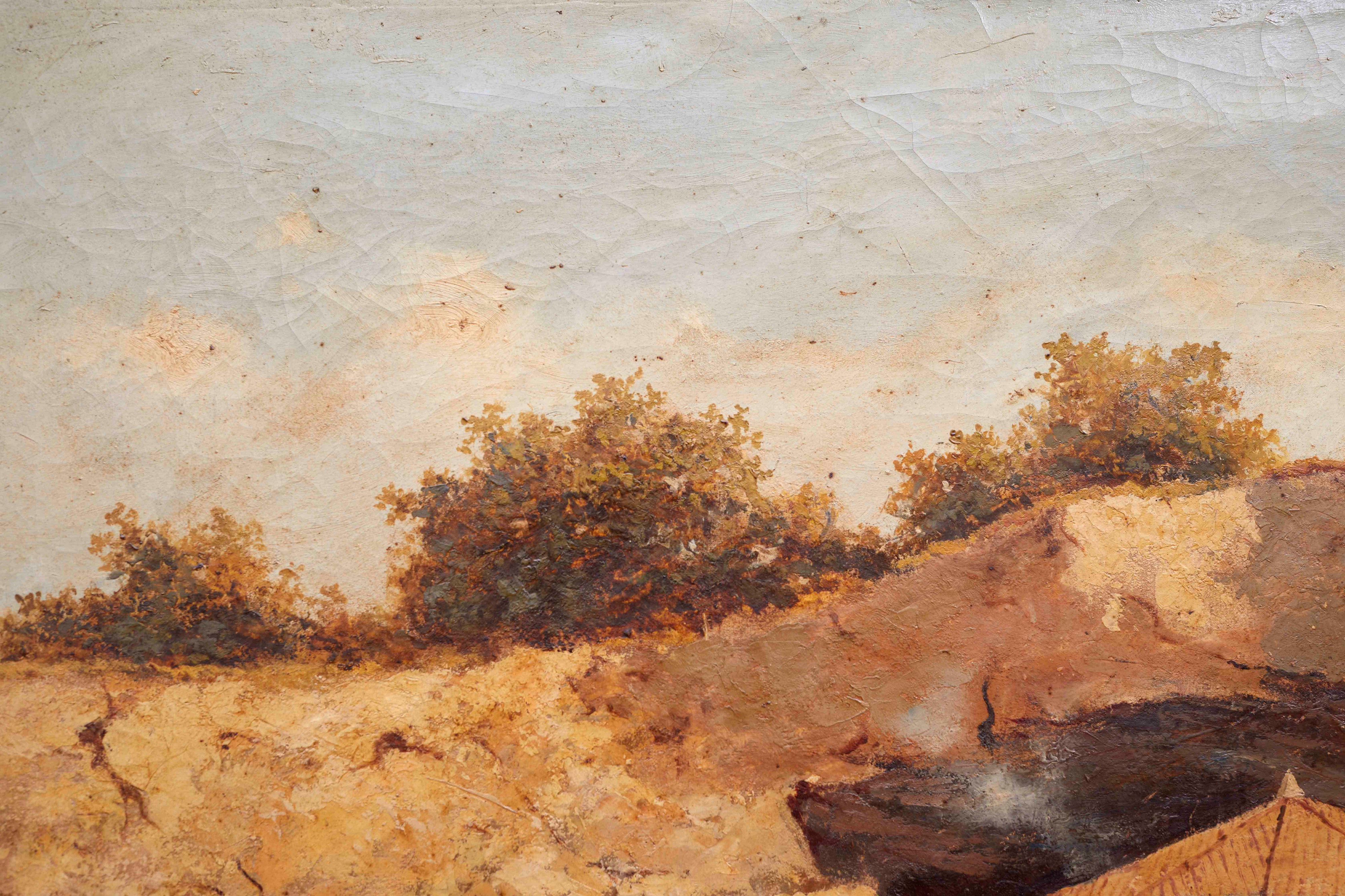 Luigi Bertelli - Cave di gesso a Monte Donato, olio su tela