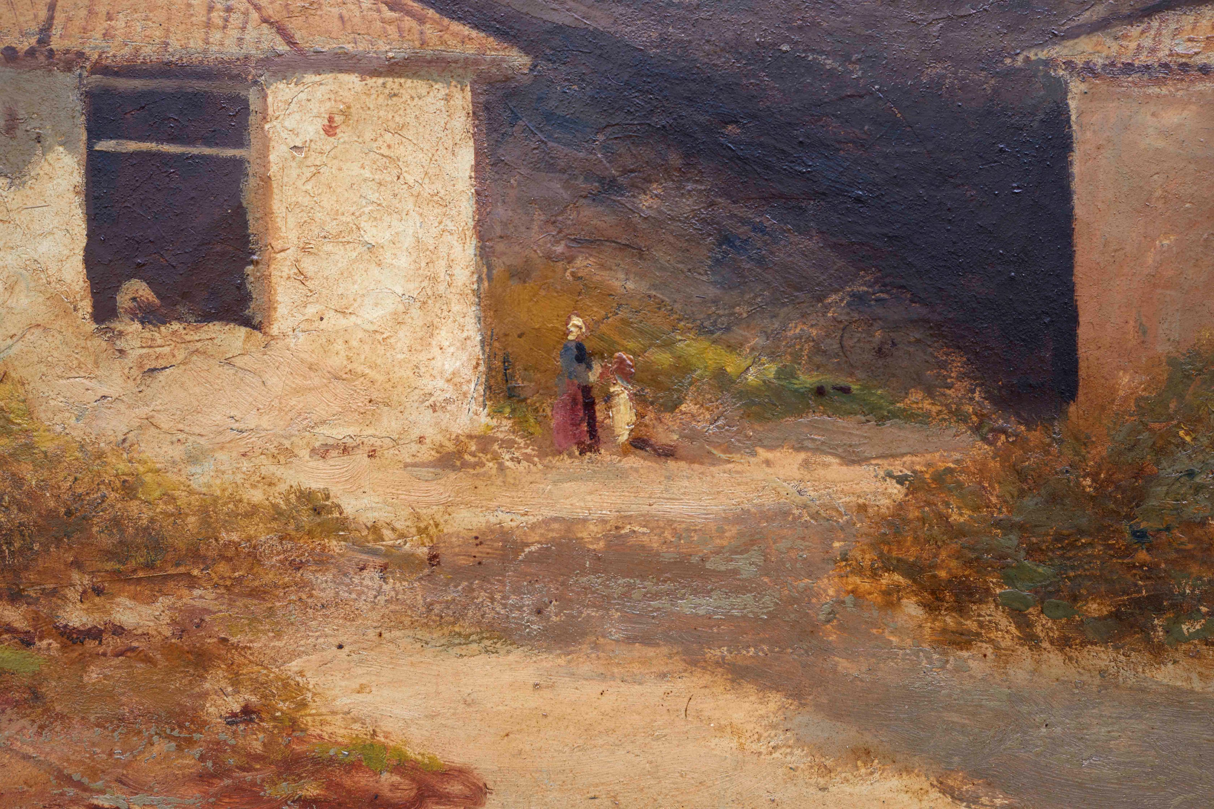 Luigi Bertelli - Cave di gesso a Monte Donato, olio su tela
