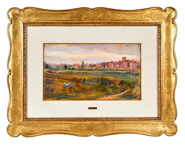 Alfredo Grandi Garzia Fioresi - "Paesaggio con cavalli"