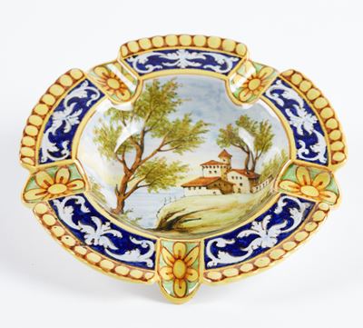 Posacenere in ceramica policroma