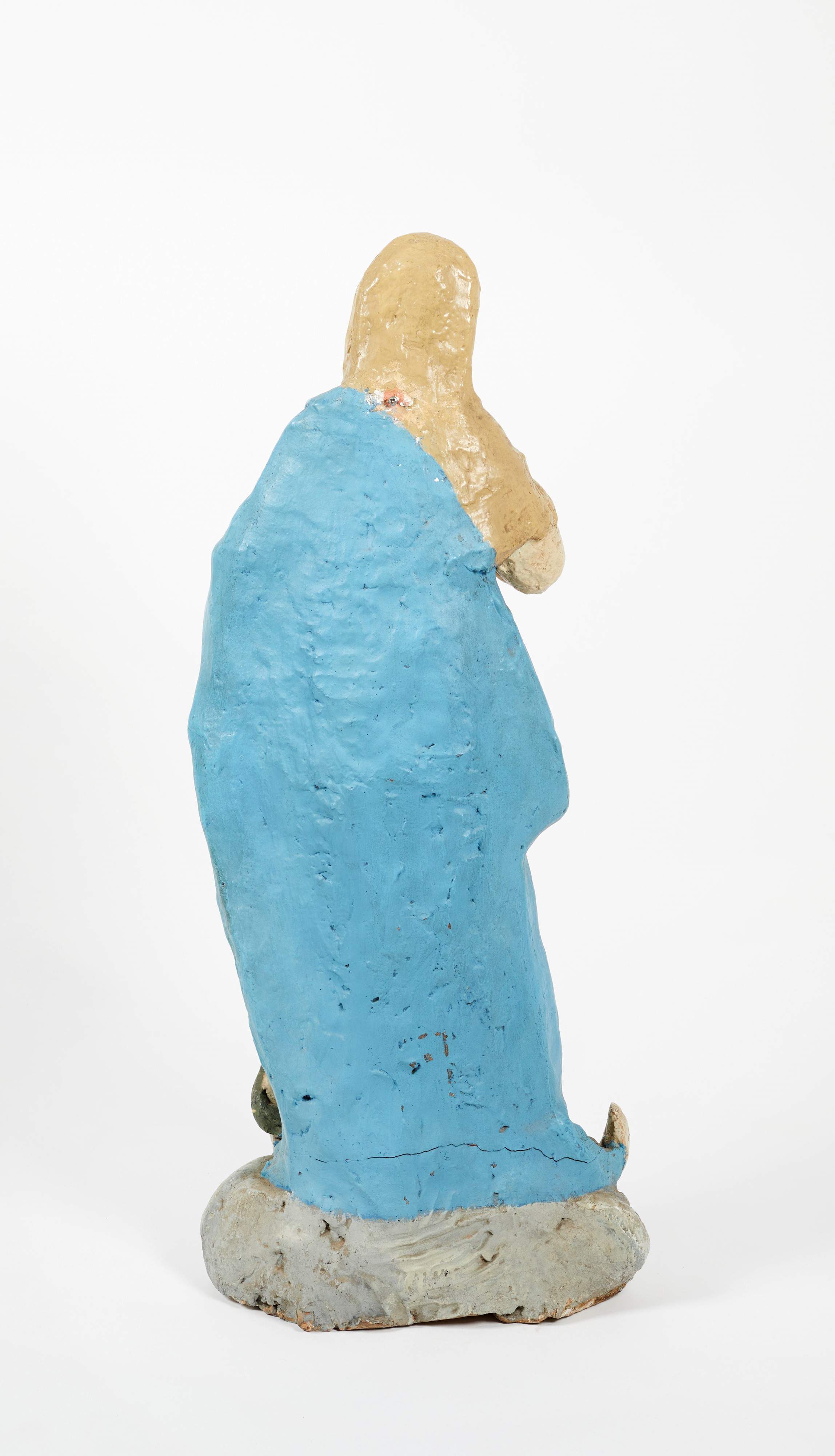 Madonna, scultura in terracotta policromata del XIX secolo