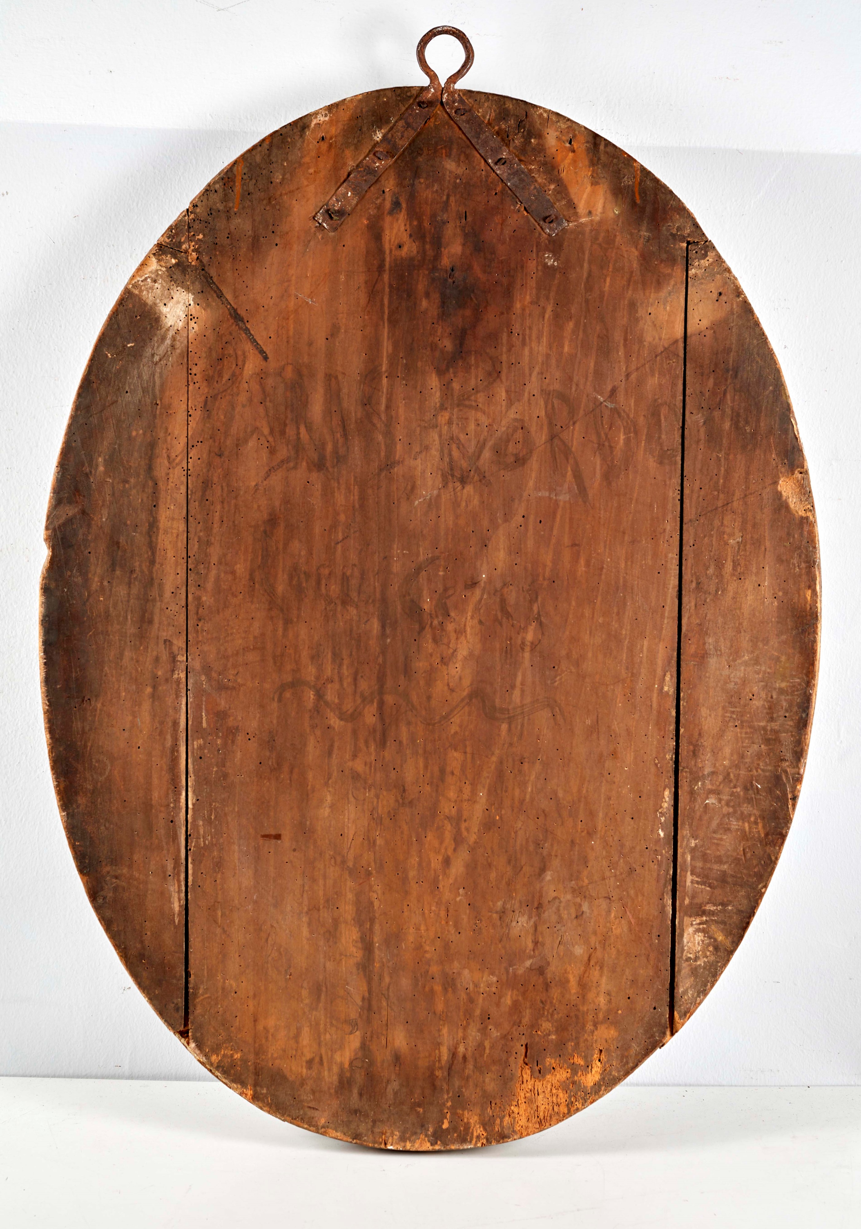 Maestro degli inizi del XVIII secolo, Madonna in trono con i Santi Pietro e Rocco, olio su tavola...