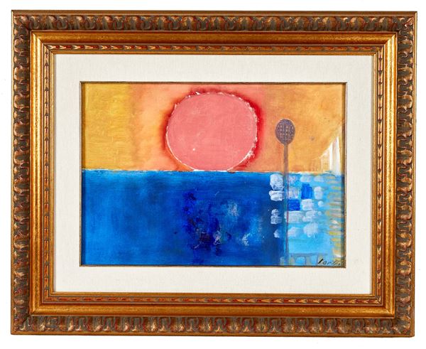 Bruno Saetti - "Paesaggio col sole"