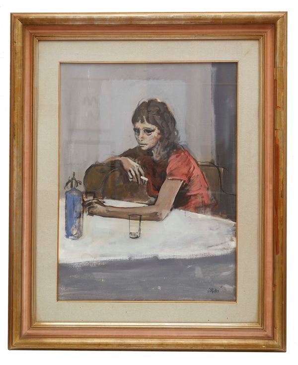 Alberto Sughi - “Ragazza al bar”