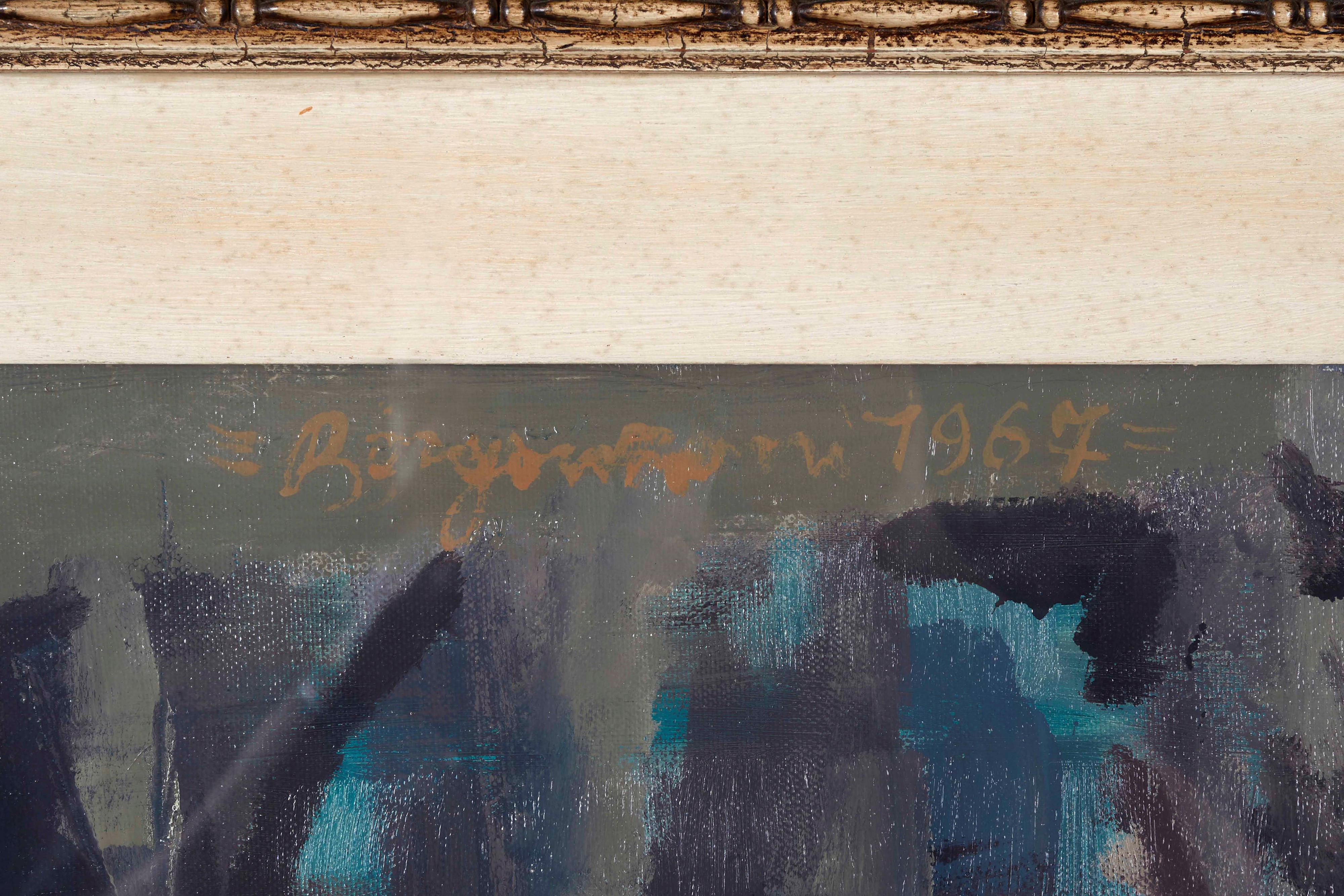 Aldo Borgonzoni - Interno, olio su tela (1967)