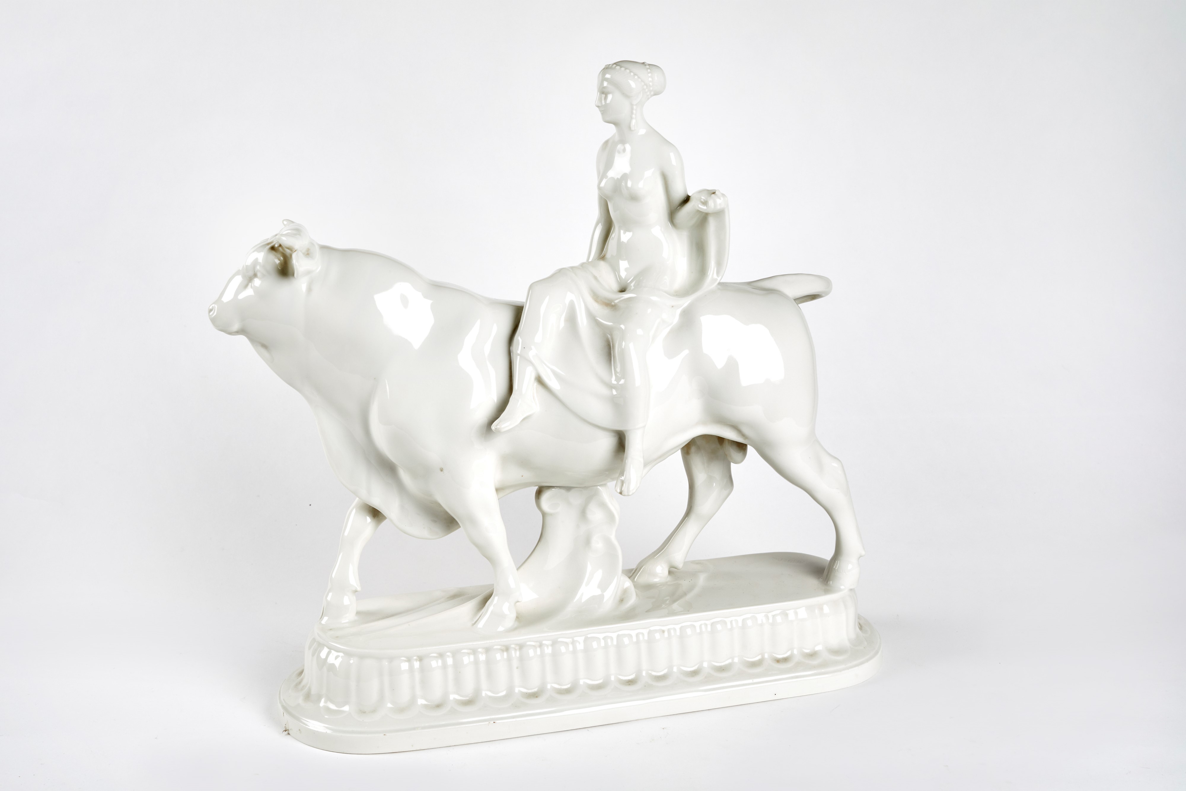 Kpm Porcelain Berlin - Ratto di Europa, scultura in porcellana