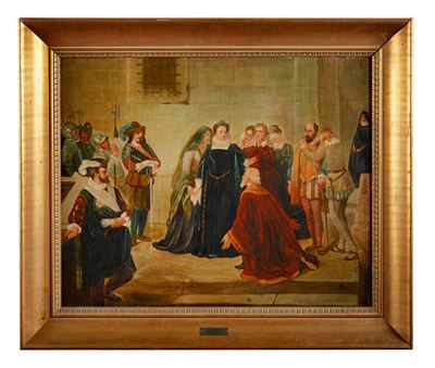 Andata al patibolo di Maria Stuarda, olio su tela