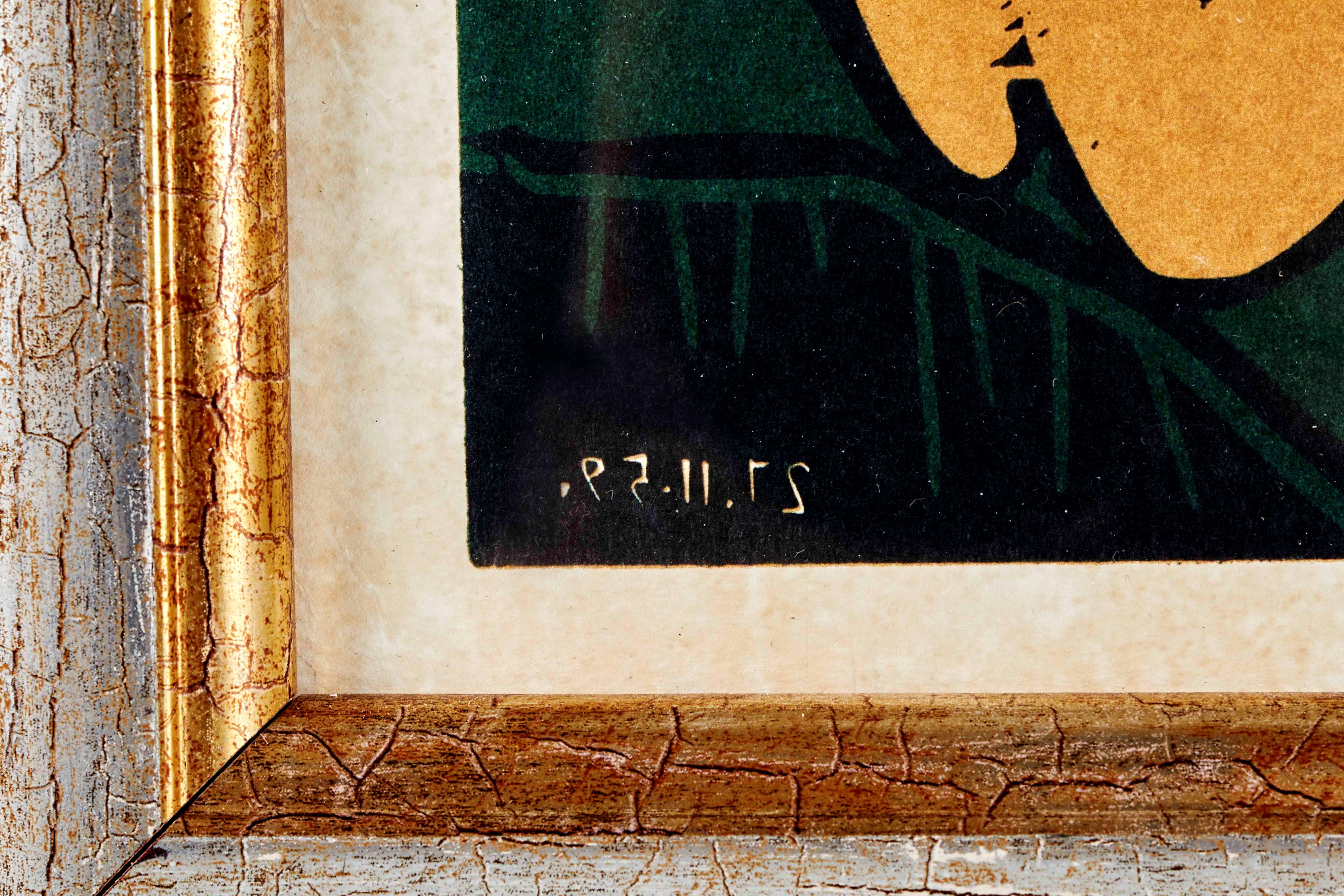 Pablo Picasso - Bacchanale avec Chevreau et Spectateur, litografia a colori su carta