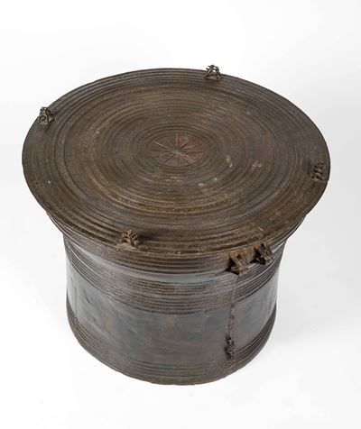 Tamburo in bronzo, antico Siam, XVII secolo