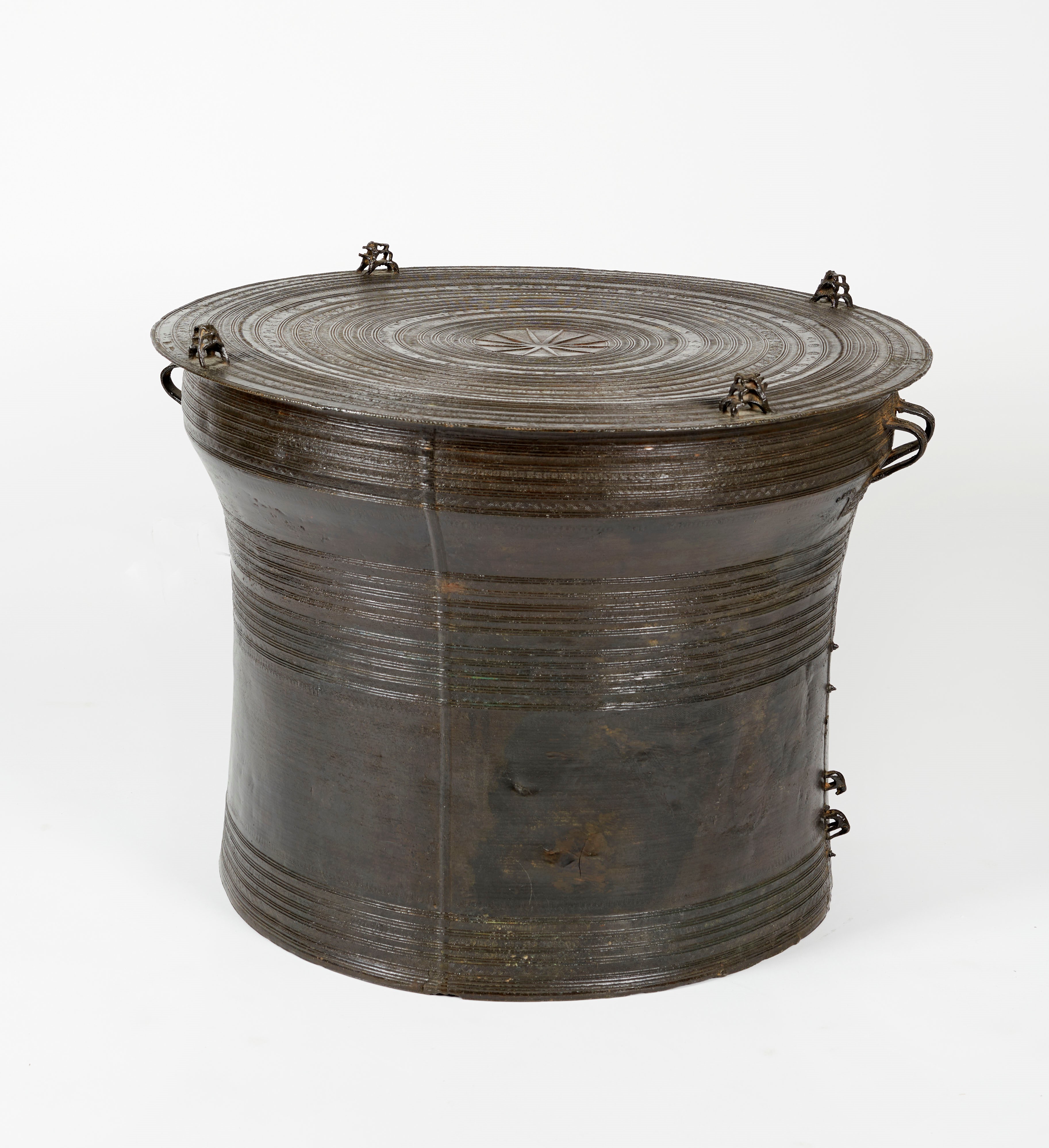 Tamburo in bronzo, antico Siam, XVII secolo