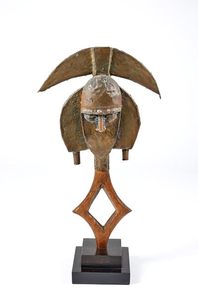 Figura reliquiario, legno ricoperto in ottone, Bakota, Gabon