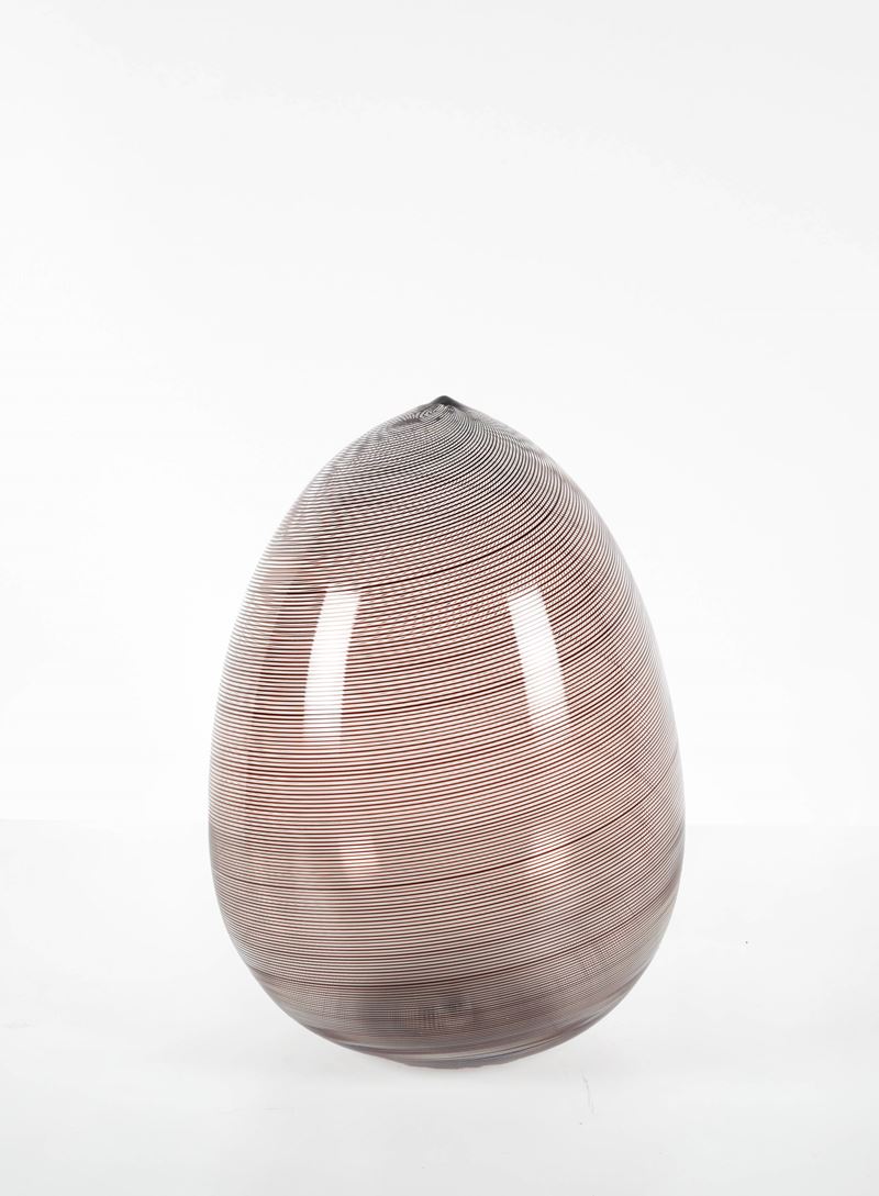 Venini : Vaso modello "Uovo"  - Asta Design e Arti Decorative - Fidelis Auctions