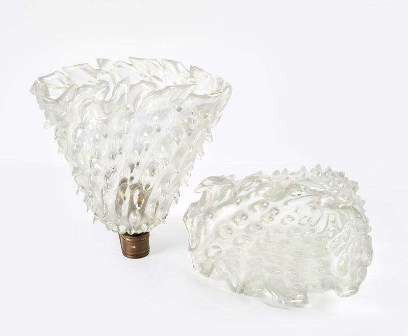 Barovier &amp; Toso : Coppia di applique "Medusa"   - Asta Design e Arti Decorative - Fidelis Auctions