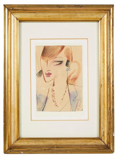 Ritratto di donna, acquerello su carta (1992)
