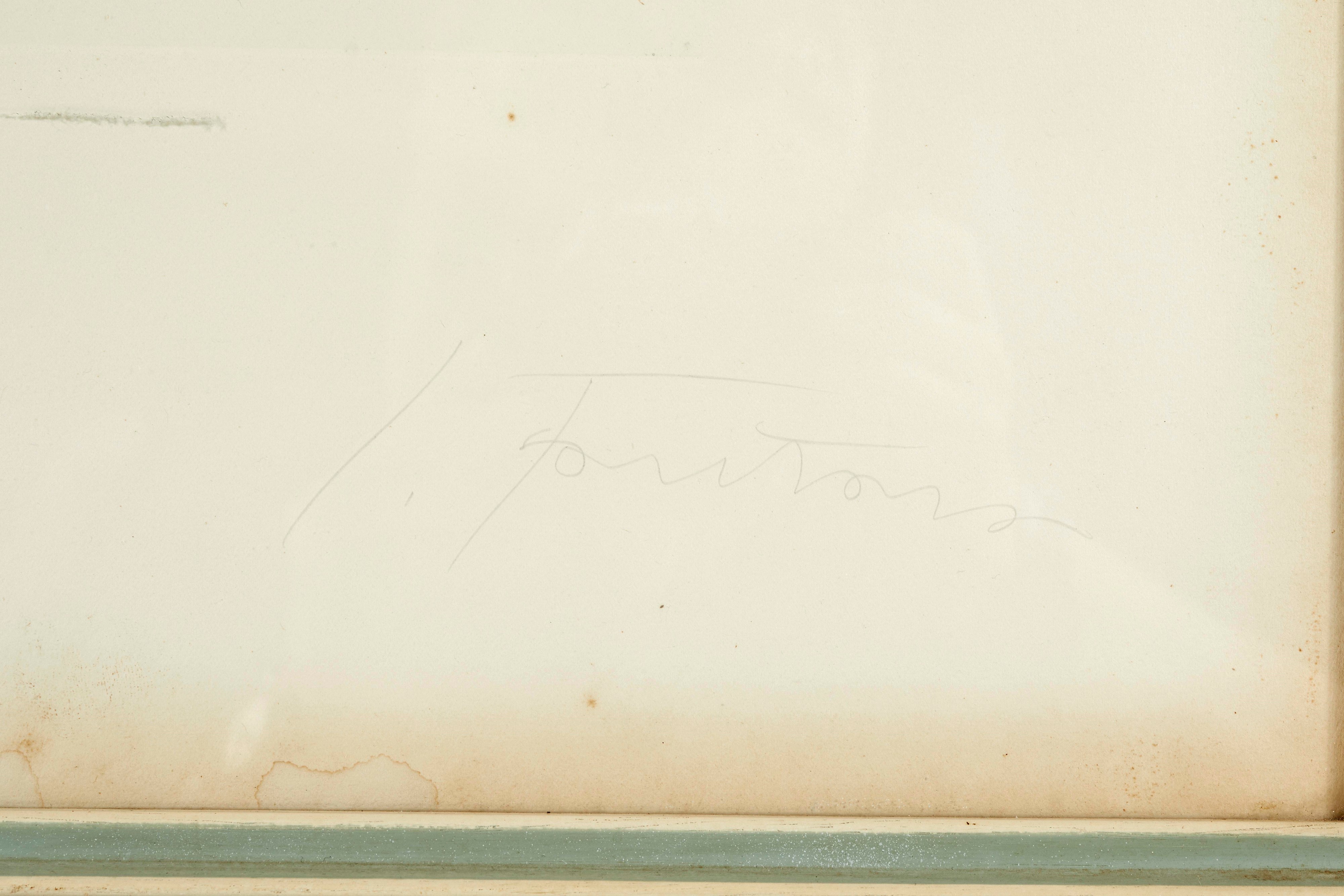 Lucio Fontana - Concetto spaziale, acquaforte e incisione su carta