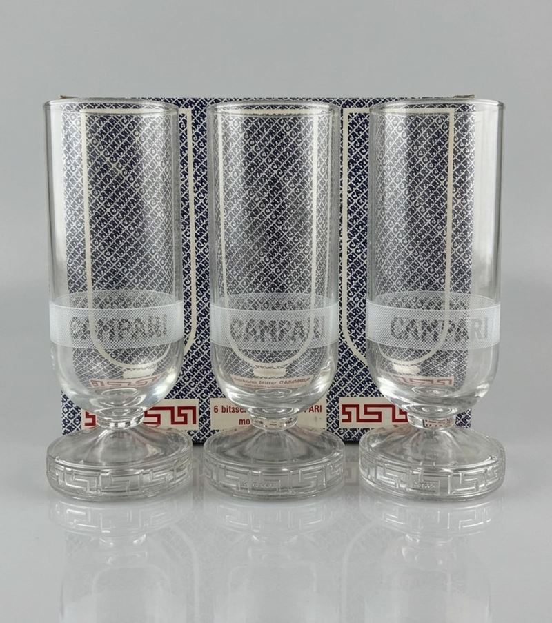 Matteo Thun : Lotto di 6 bicchieri "Greca"  - Asta Design e Arti Decorative - Fidelis Auctions