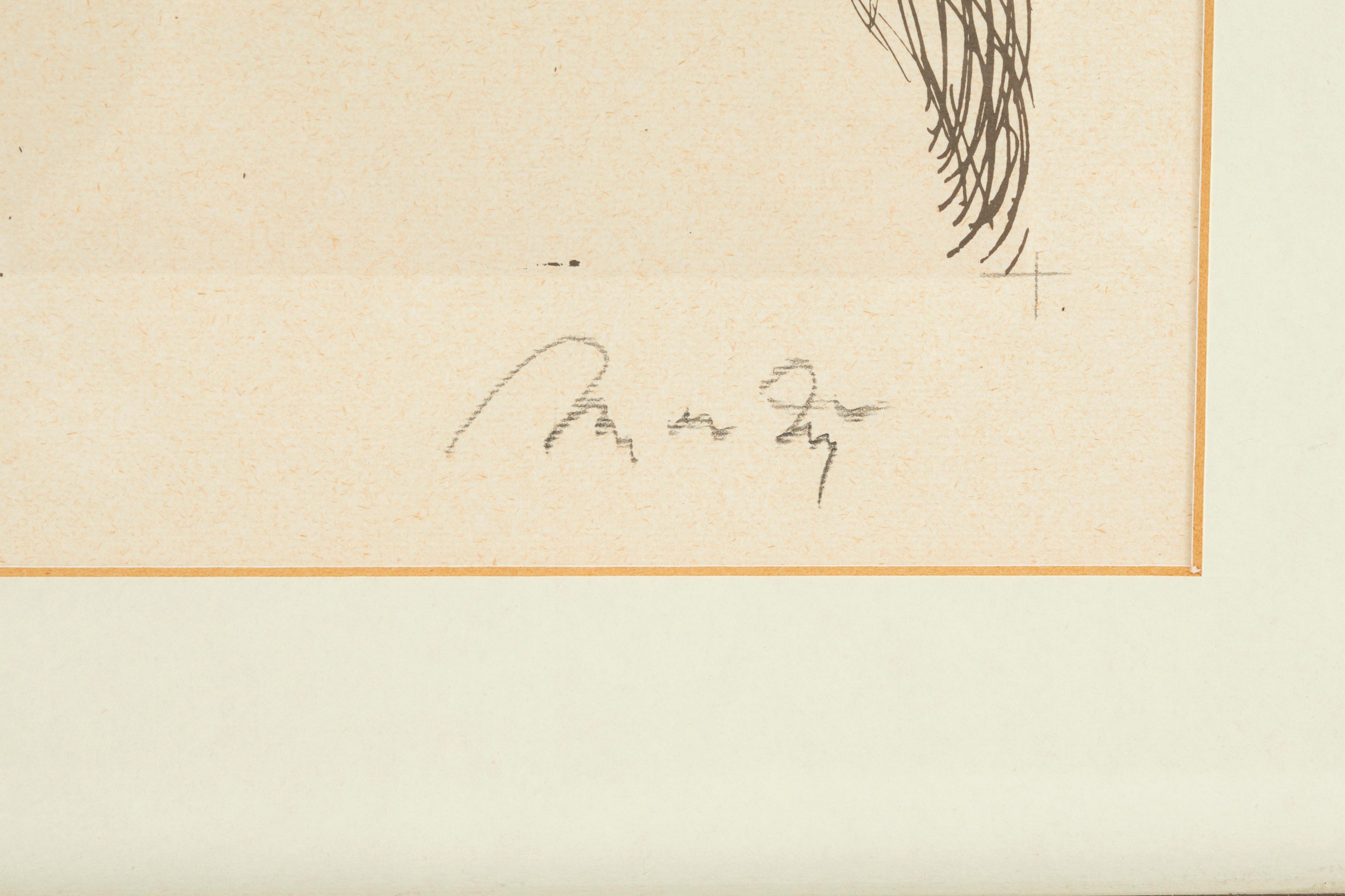 Giacomo Manzù - Senza titolo (litografia a colori)