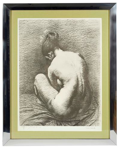Nudo di spalle (litografia a colori), 1962