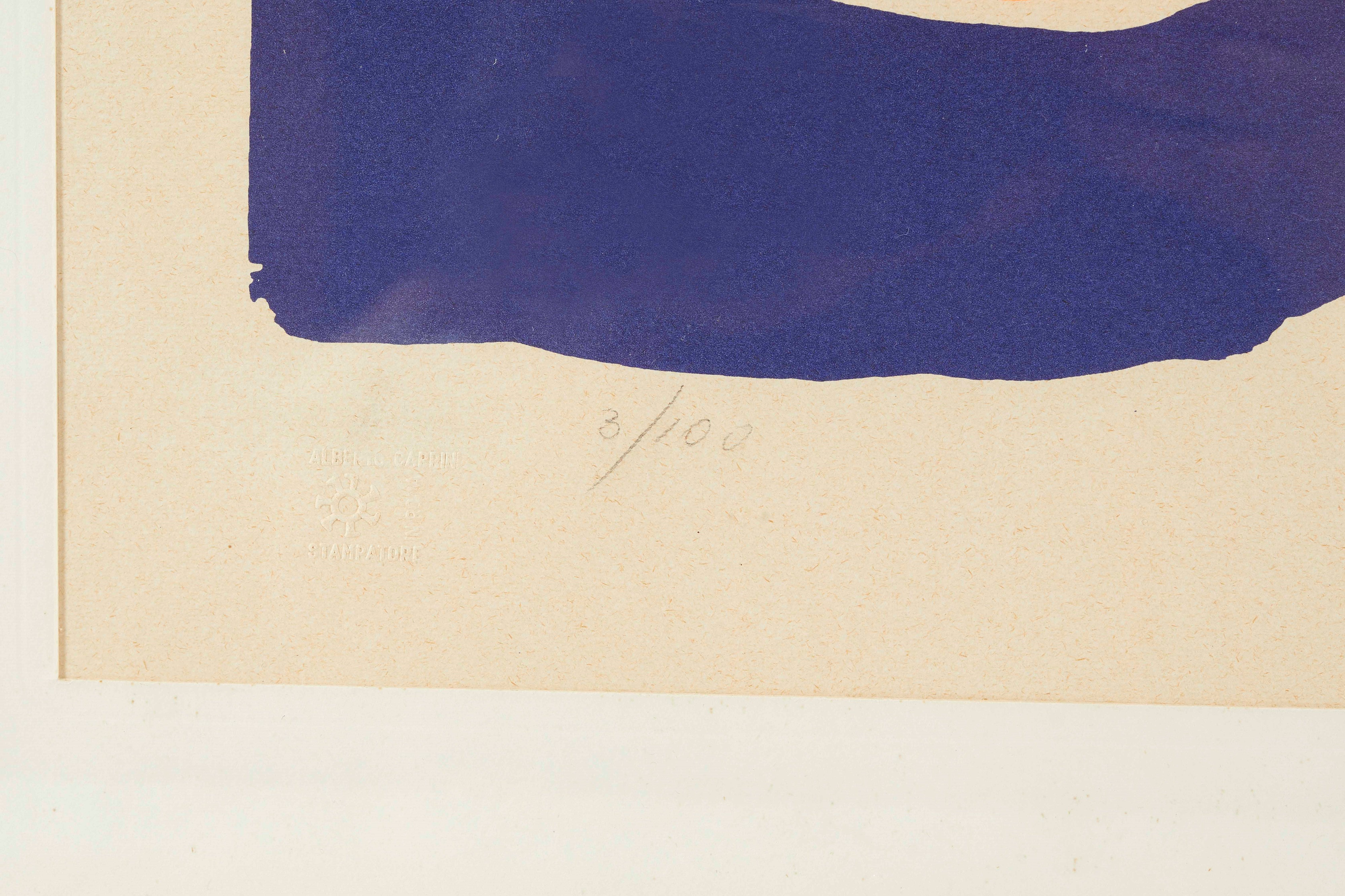 Sante Monachesi - Senza titolo (litografia a colori)