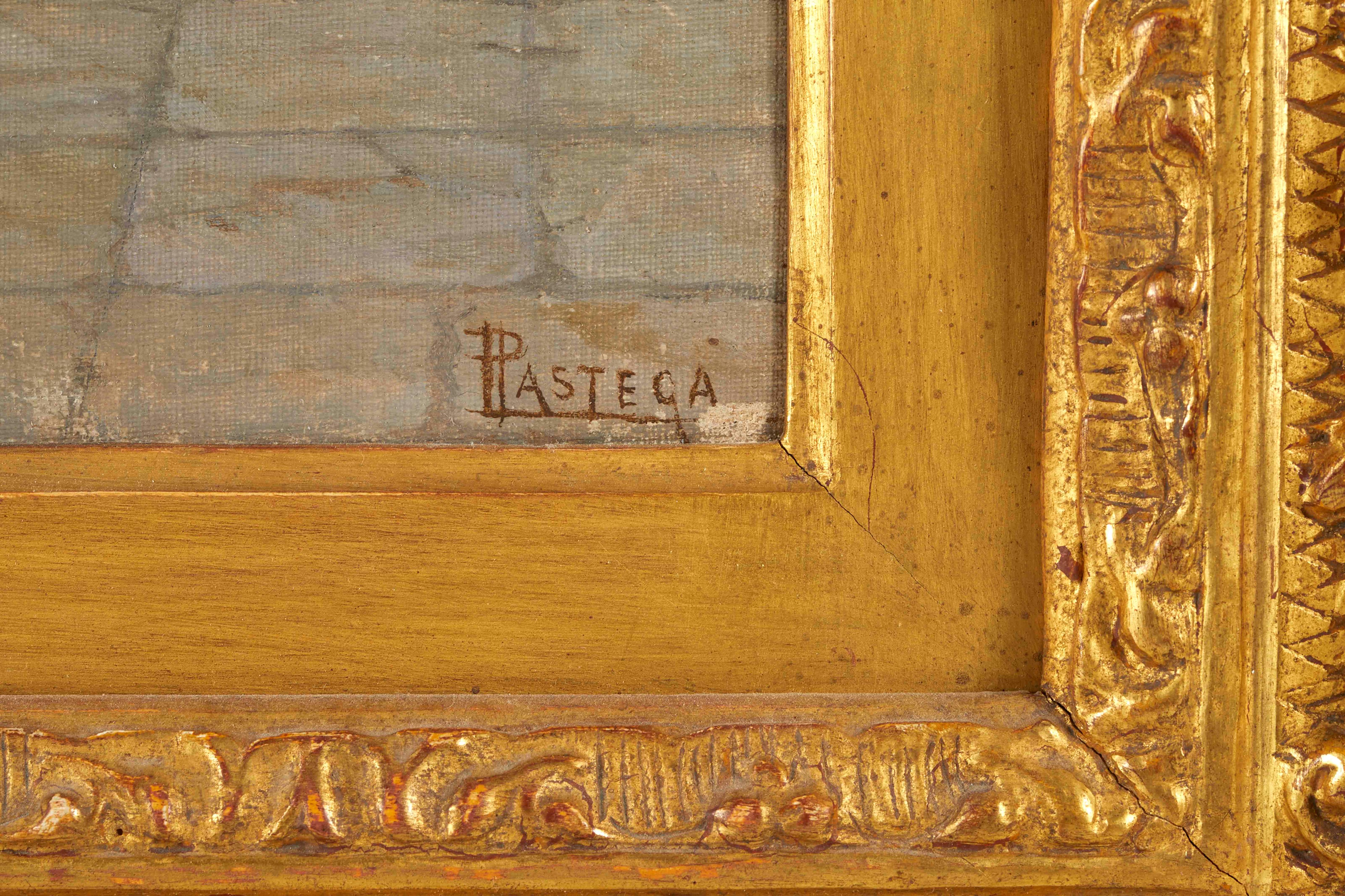 Luigi Pastega - Animazione veneziana, olio su tela