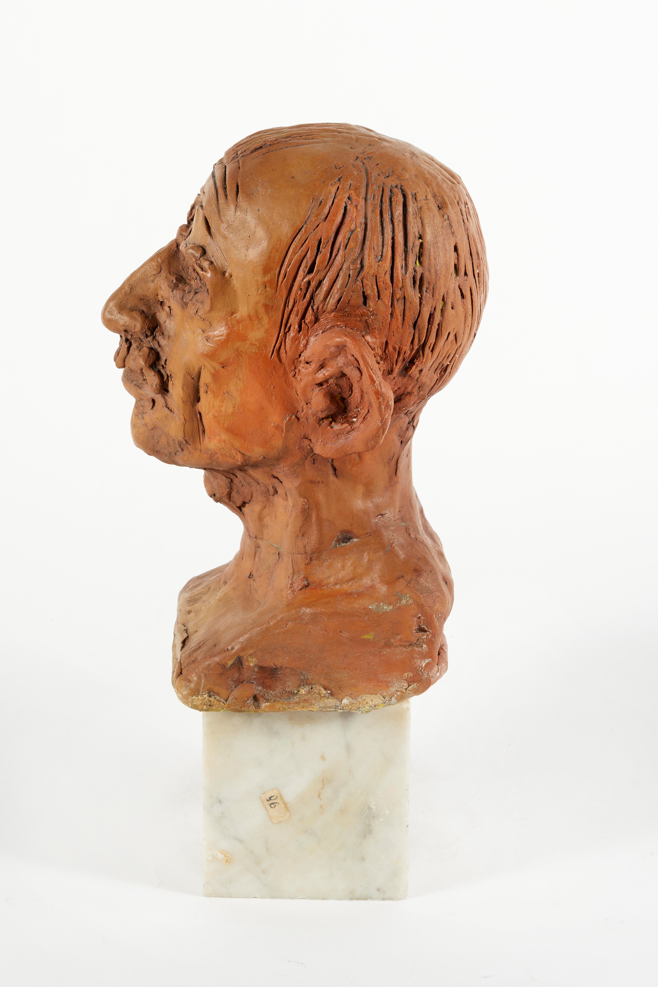 Antonio Ligabue - Autoritratto, scultura in terracotta