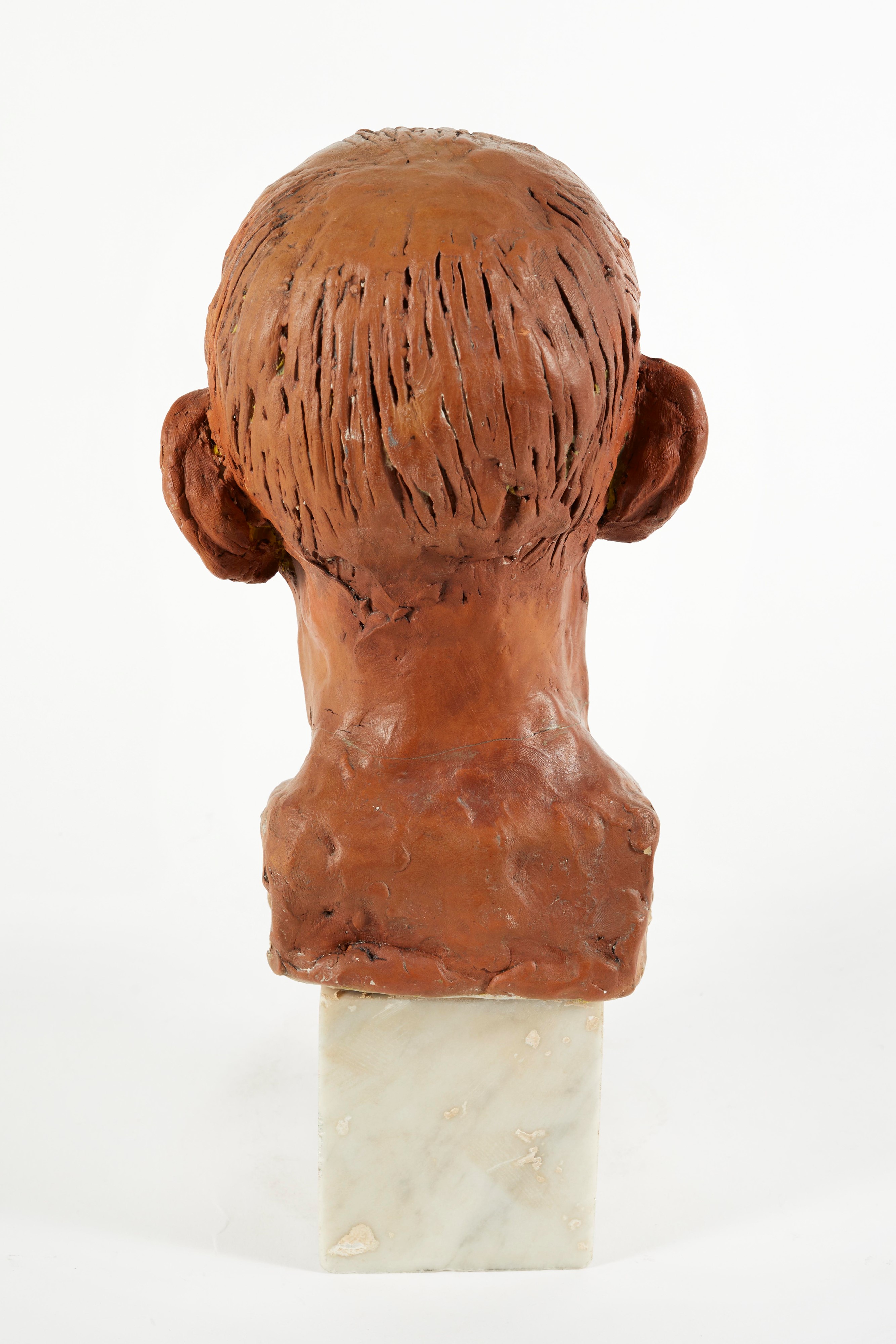 Antonio Ligabue - Autoritratto, scultura in terracotta