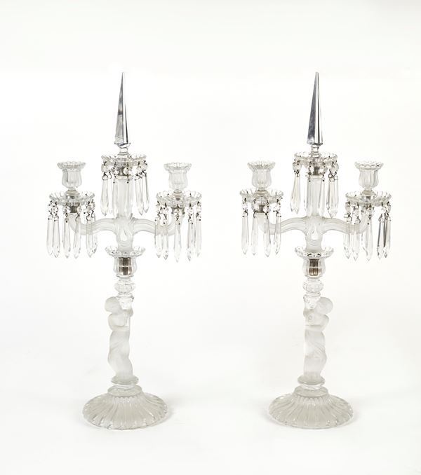 Baccarat - Coppia di candelabri