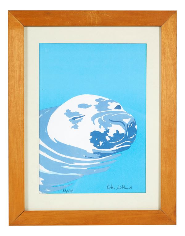 Gilles Aillaud - Litografia a colori