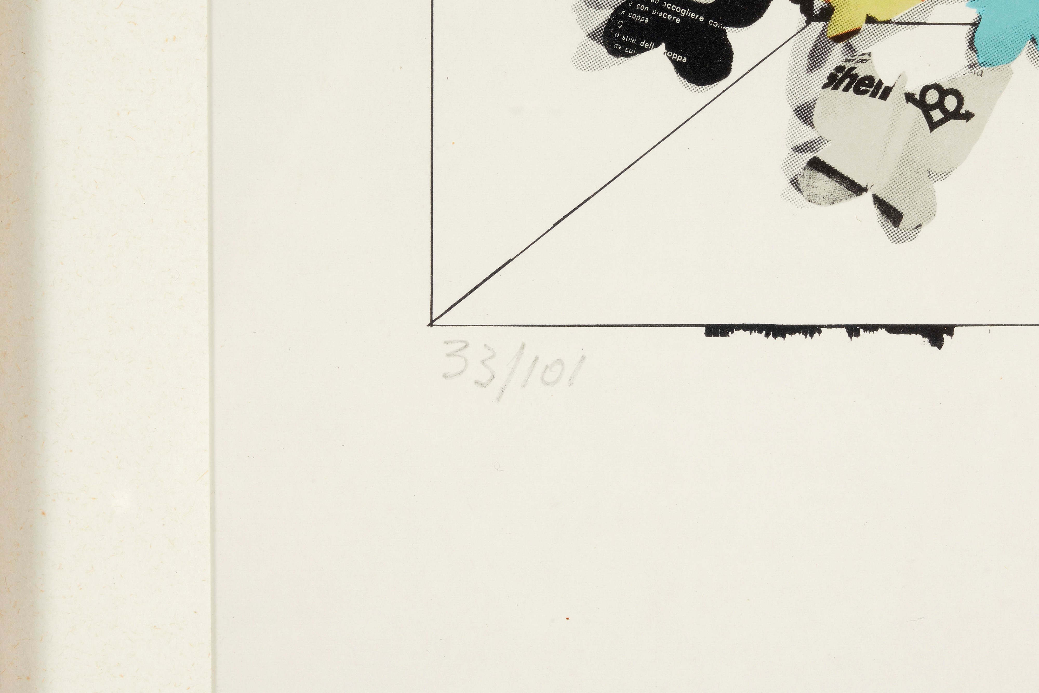 Mario Ceroli - Le farfalle nella scatola (litografia a colori su carta)