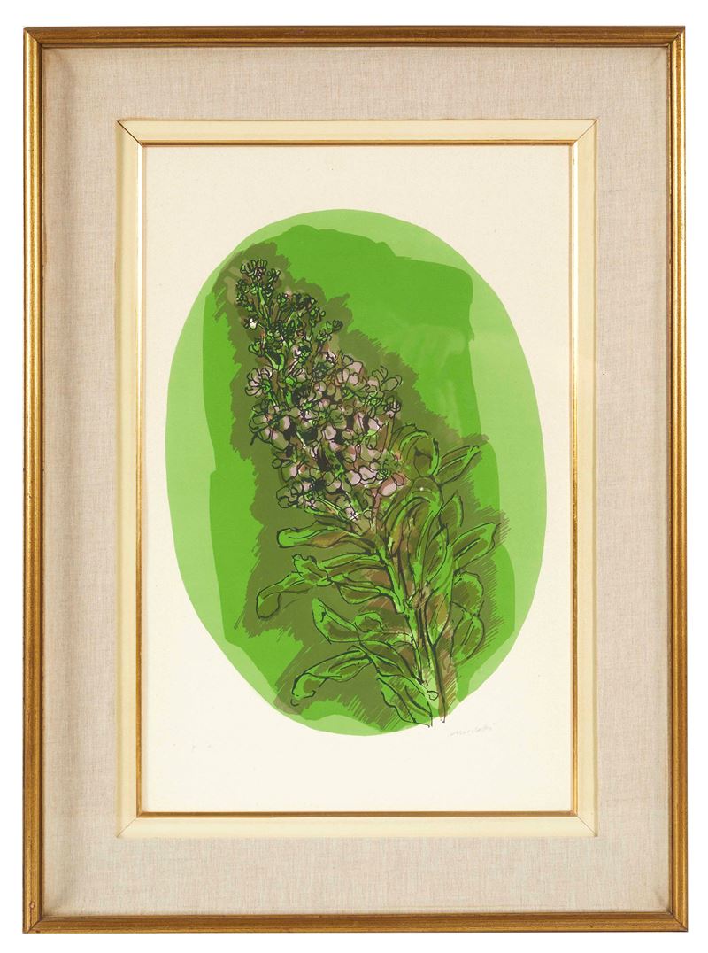 Ennio Morlotti : "Senza titolo"  -  Litografia a colori su carta - Asta Grafiche e Multipli d'Autore - Fidelis Auctions