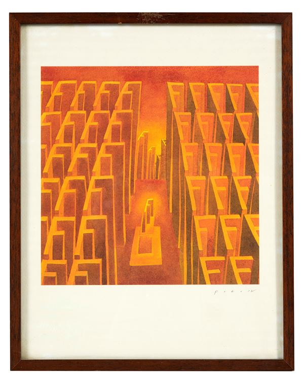 Jean-Michel Folon - "Lettera F"