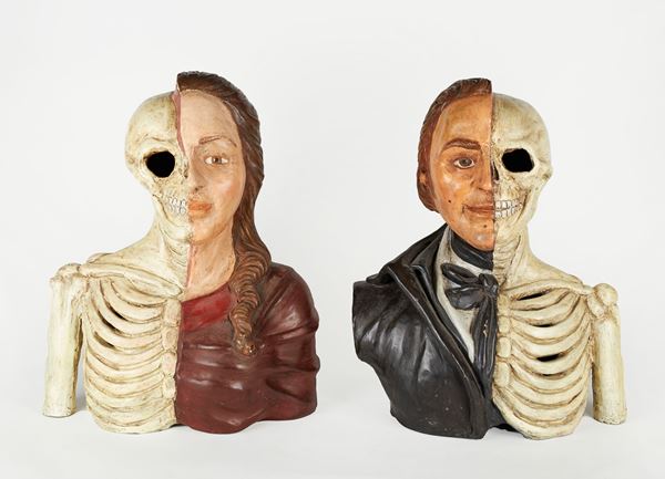 Coppia di busti anatomici