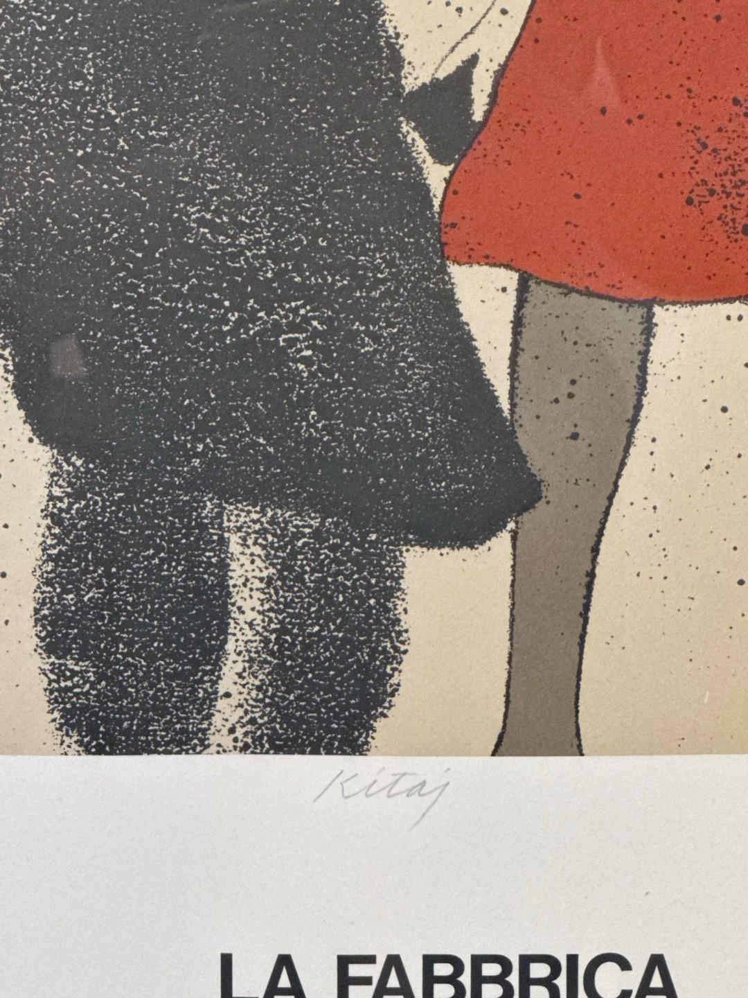 Ronald Brooks Kitaj - La Fabbrica, manifesto su carta (1975)