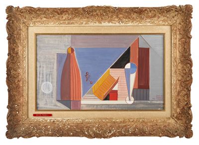 Il balcone sul mare, olio su tela (1964)