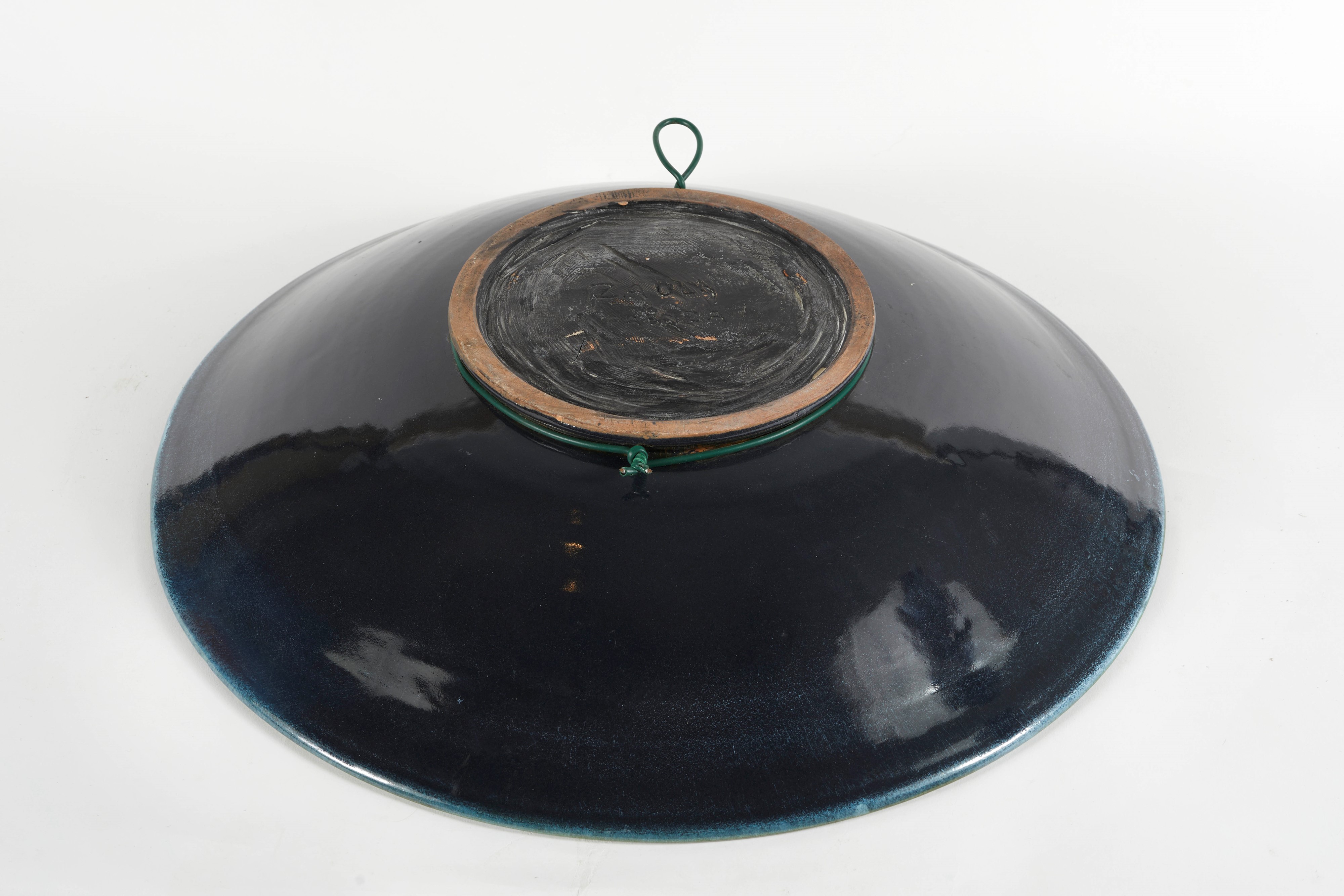 Carlo Zauli - Piatto in ceramica policroma a lustro