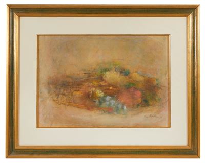 Natura morta (tecnica mista su carta), 1973