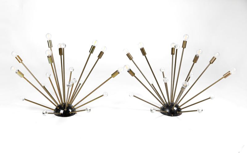 Stilnovo : Applique in metallo modello “Sputnik”  (Anni ‘60)  - Asta Dimore Eclettiche: II Sessione - Design e Antiquariato - Fidelis Auctions