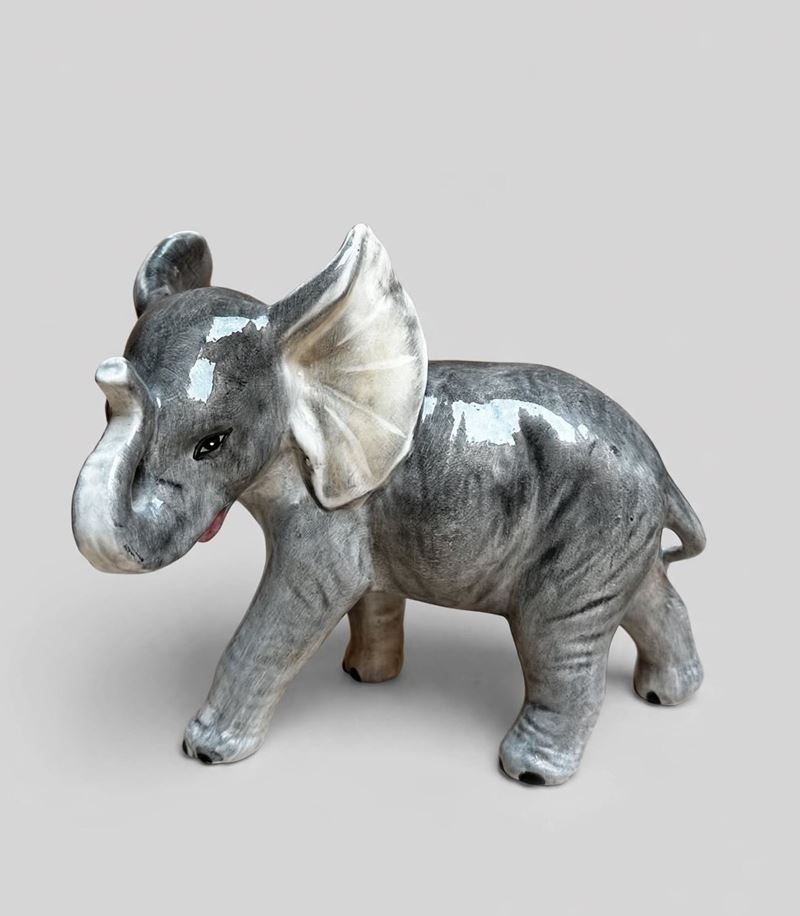 Elefantino in ceramica  - Asta Antiquariato e Argenti - Fidelis Auctions