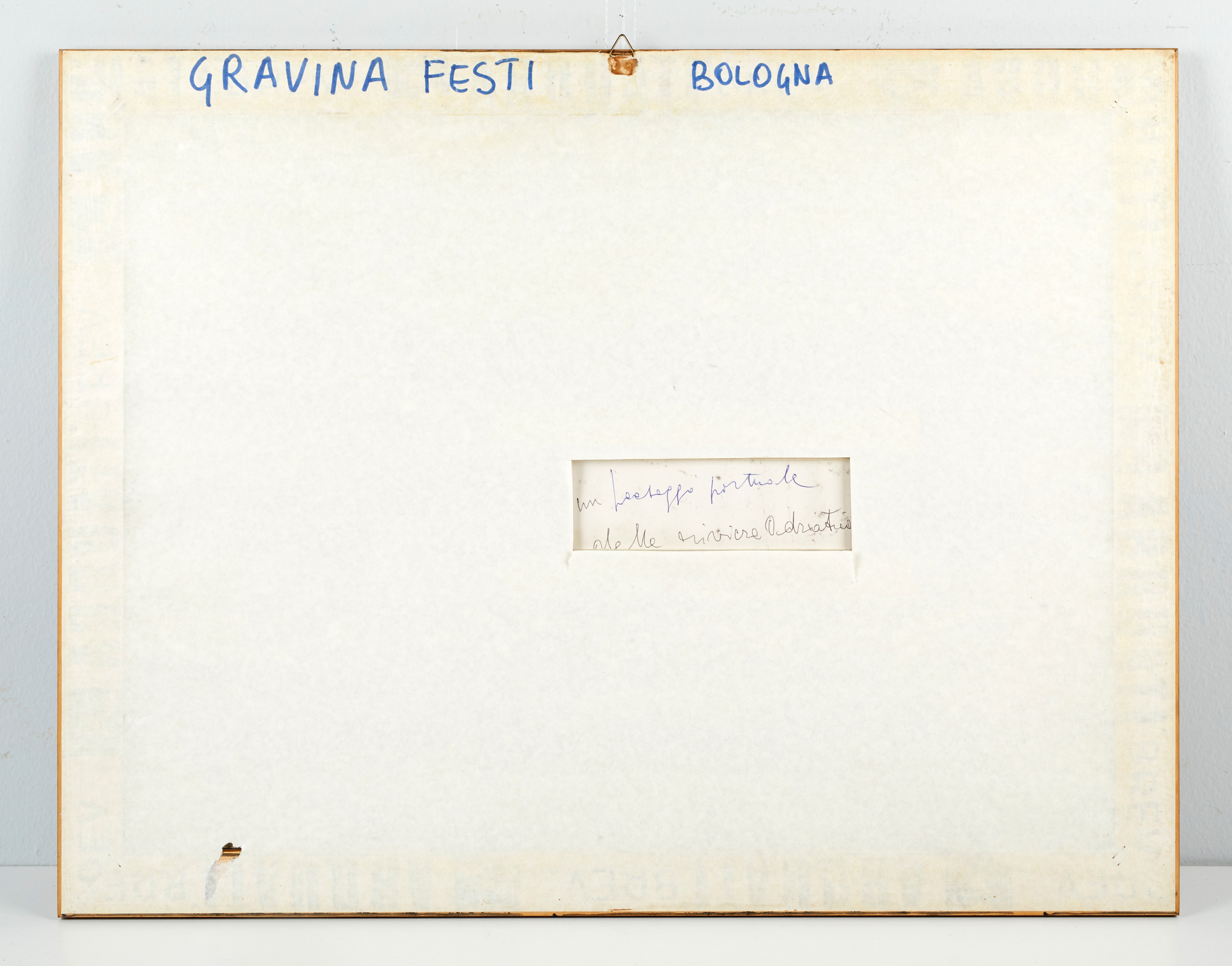 Lidia Puglioli - Paesaggio portuale della riviera adriatica (1974), tempera su cartoncino