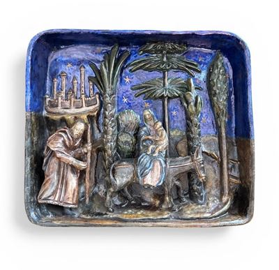 Natività in terracotta smaltata