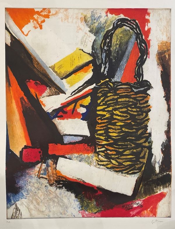 Renato Guttuso - "Natura morta con cesto"