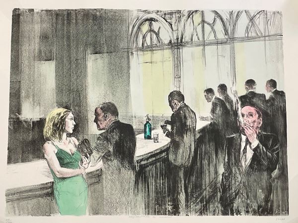 Alberto Sughi - "Figure al bar"