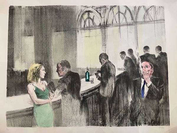 Alberto Sughi - "Figure al bar"