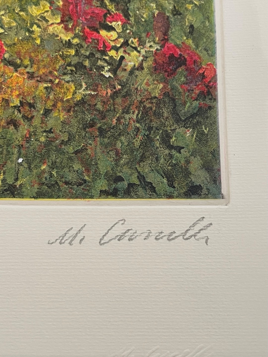Michele Cascella - Campo di papaveri (litografia a colori)